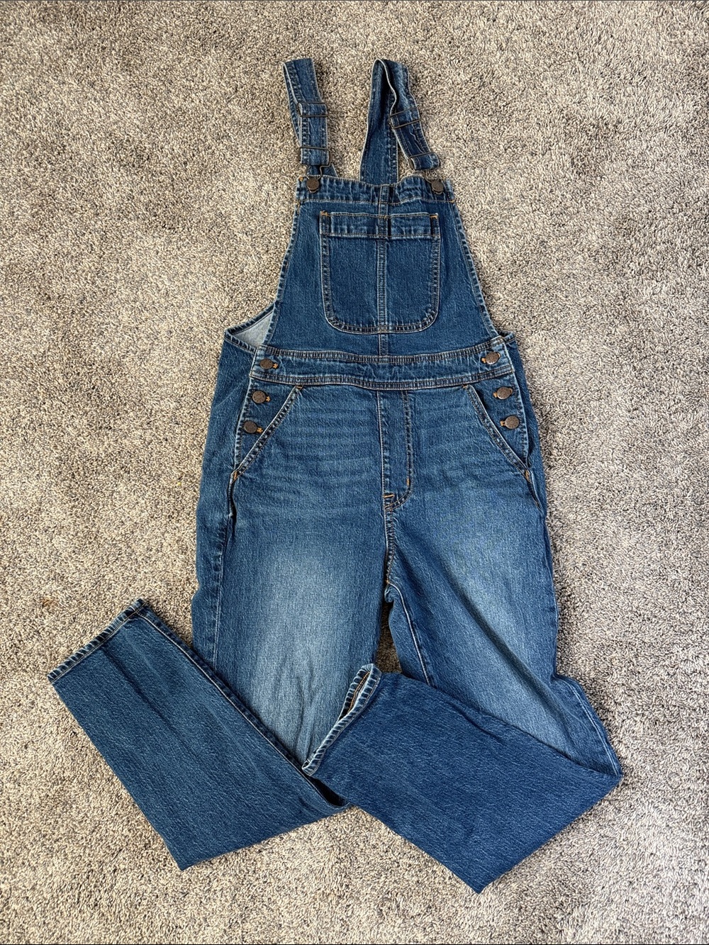 JCrew Classic Denim Overalls - Medium Blue